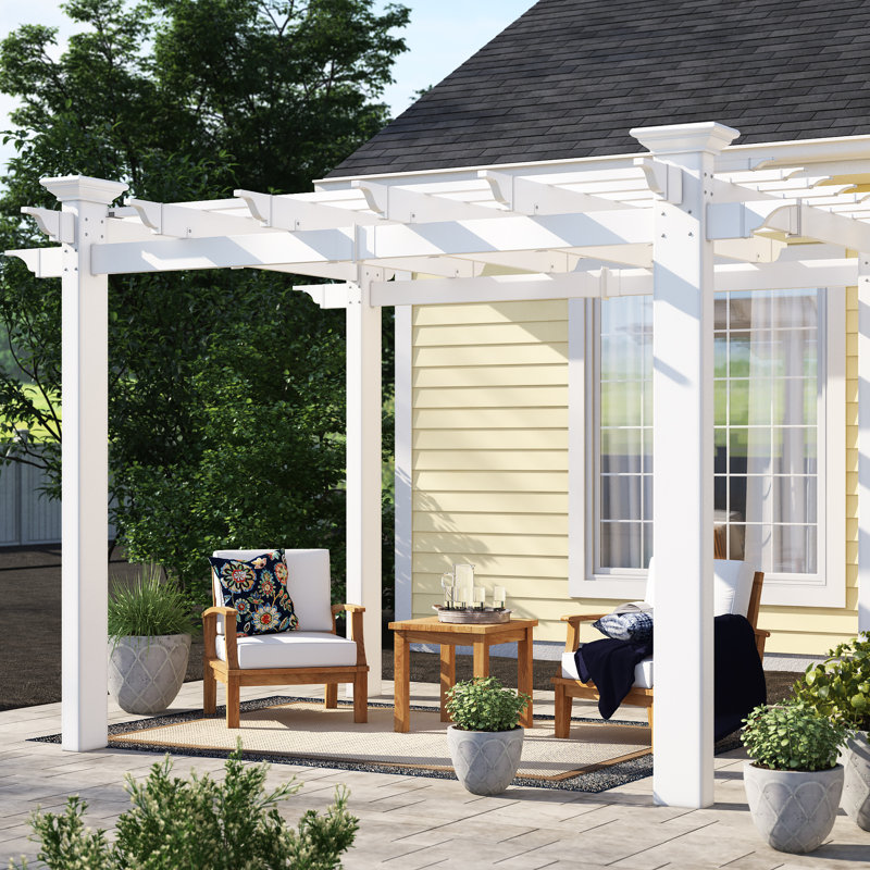 Sol 72 Outdoor™ Ventnor 11' W x 11' D Vinyl Pergola & Reviews Wayfair